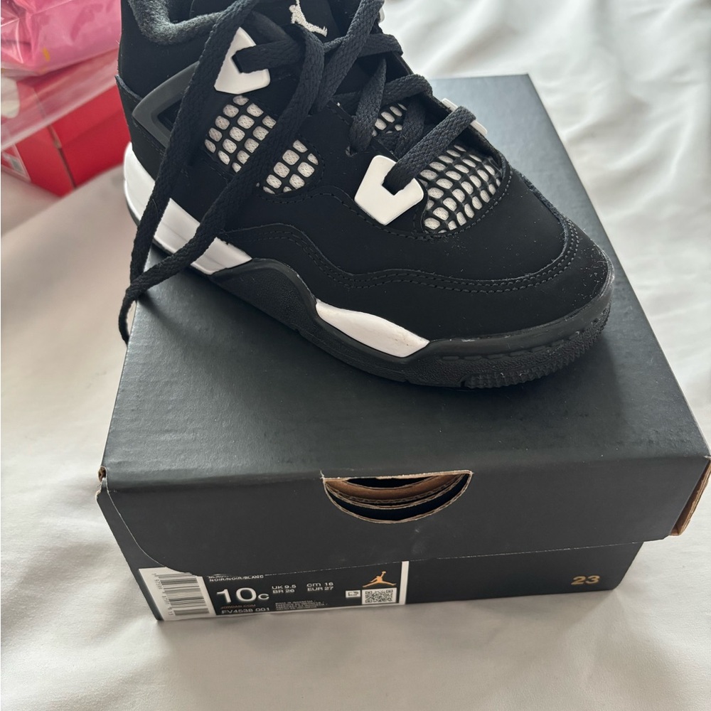 Jordan Kids Black and White Basketball Sneakers
